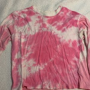Y2K pink angel crop top shirt super light and cute